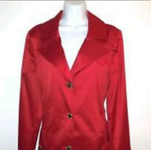 Dana Buchman Red Trench Jacket